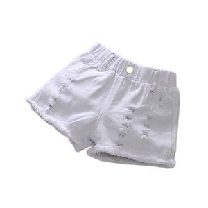 Jeans filles Denim Shorts 2021 Western Style pantalon blanc enfants mince été Version coréenne P164