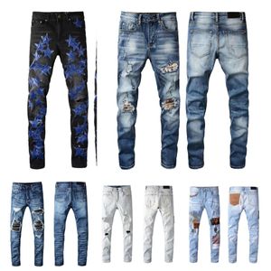 Jeans loewe jeans jeans de créateurs pour hommes Jeans skinny design cool déchiré détruit stretch coupe slim droite longue régulière mi Jean zipper braguette jean