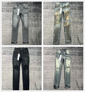 Beliebte Designer-Jeans für Herrenhosen, gestapelte Jeans für Herren, Baggy-Denim, Tränen, europäische Jeans, Herren-Hosen, Biker-Stickerei, zerrissen für Trend-Top