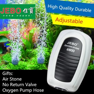 Jebo Ultra Silent Aquarium Air Pompe Air Compressor Oxygen AirPump Single Double Outlet 220-240V Volume d'air réglable Fish