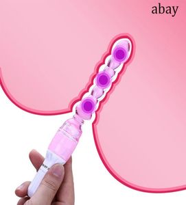 Jelly Anal Butt Plug Vibrator Toys Sexy For Women Men Coples Coples Adult Toy Dildo Stick Perles puissantes VIBRATION EROTIQUE3047582