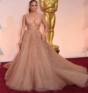 Jennifer Lopez Vestidos de noche Oscar Celebridades Deep V Cuello Rhinestone Red Alfhapet Vestidos 88 ° Vestidos Oscar Party Party Hy1000