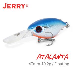 Jerry Atalanta Deep Diving Wobbler Ultralight Fishing Lures Plug Floating Floating 47mm Brank Bait Black Bass Pike Trout Baits 240401