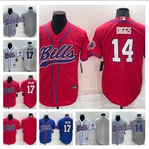 Jersey BuffaloBillsMen mujeres jóvenes 17 Josh Allen 14 Stefon Diggs azul rojo blanco Cool Base cosido Béisbol Fútbol