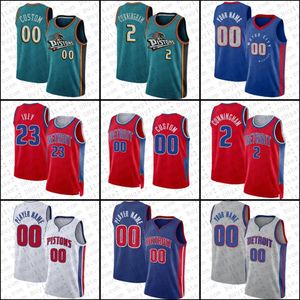 Jersey Detroit''pistons'''2 Cade Cunningham 23 Jaden Ivey Duren Piston Custom Piston Basketball Jerseys Saddiq Bey Marvin Bagley III Isaiah Stewart Killi