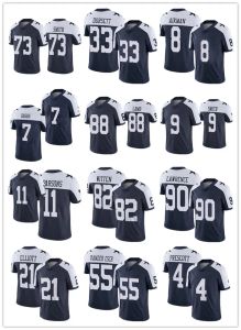 Maillot de football Dallas ''cowboys''hommes''''femmes jeunes Trevon Diggs Prescott Elliott Jaylon Smith Ceedee Lamb Micah Parsons Demarcus Lawrenc