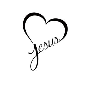Jésus Heart Vinyl Decal Sticker Car Window Window Garm-Bumper Dieu Love Christ Bible JDM6807941