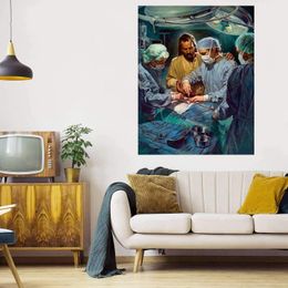 Jésus dans la salle d'opération Une énorme peinture à l'huile sur toile Accueil Décor Headcrafts / HD Imprimer Mur Art Pictures Personnalisation est acceptable 21061413