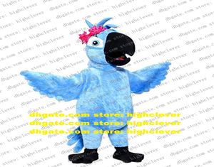 Jewel Blue Parrot Rio Movie Mascot Costume Adult Cartoon Characon Tigué Ttume Trade Exhibition peut porter un portable ZZ82303444334