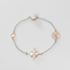 Bracelet de bijoux Swarovskis Designer Femmes de qualité Original Qualité Fashion Bangle Romantique Snowflake Invisible Boucle magnétique Crystal Bracelet octogonal