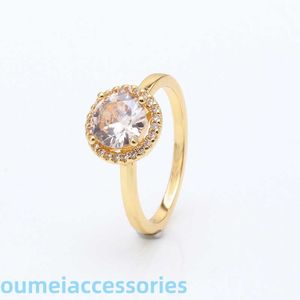 Créateur de bijoux Pandoraring Dora's Band Rings Sweethearts S925 plaqué argent brillant rond halo pierre unique bague amoureux lumière cadeau de luxe femme