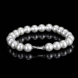 Bijoux bracelets de perles Perle de verre Chaînes de tennis Conception pour hommes femmes chaîne hip hop perle Bracelet en acier avec diamant CZ Amant Or Argent Rose Mode Chaîne de luxe