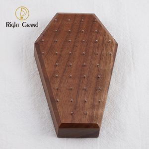 Boîtes à bijoux Néo Gothique Cercueil Noyer Noir Présentoir en Bois Massif pour 16G 14G Piercing Titulaire Moderne avec 38 Postes 230609