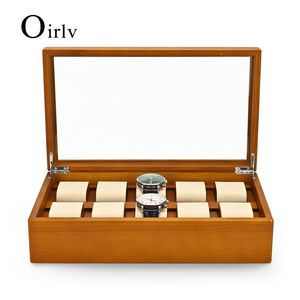 Joyeros Oirlv Joyero de madera maciza para reloj, pulsera, organizador de almacenamiento de joyería Premium de madera, 34*20*9,4 cm, caja de reloj de madera personalizable 230831