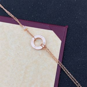 Joyería Pulsera Pulseras Diseñador Mujer Chapado en oro rosa Cadena Sier Hombres Pulsera con dijes Joyería de moda Fiesta Regalo de cumpleaños con bolsa s