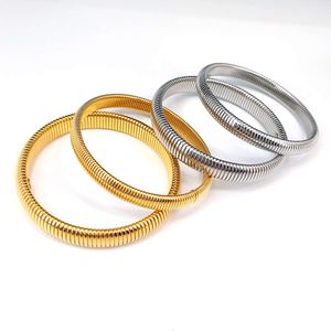 Bijoux Bracelet collier nouveau titane gorge d'oie élastique or inoxydable fil d'acier léger serpent os Bracelet usine acier