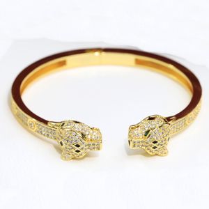 Personnalisation de bijoux la plus haute qualité de compteur avancée Bangle marque designer 18k doré mode panthere série clash trinity avec diamants cadeau pour petite amie