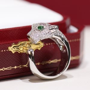 panthere série Bagues pierres vintage vente directe d'usine rétro de haute qualité marque chaude pour femme AAAAA plaqué or 18 carats diamants avancés bague de créateur de cadeau exquis