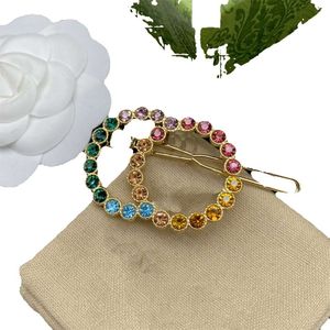 Diseñador de joyas Color Diamante Oro Pinzas para el cabello Barrettes Señora Regalo de boda