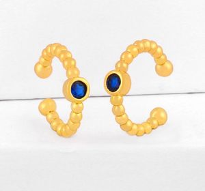 Boucles d'oreilles bijoux zircone cubique Asw34g Gold Couleur CZ Clips d'oreille en cristal Pas de boucles d'oreilles percées pour femmes bijoux