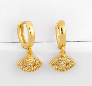 Boucles d'oreilles bijoux zirconia eye coeur doré couleur CZ Clips d'oreille en cristal Pas de boucles d'oreilles percées pour femmes bijoux GA2W