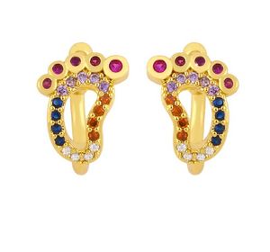 Boucles d'oreilles bijoux en zircone de zircone étoiles gold couleur cz cristal clips sans boucles d'oreilles percées pour femmes bijoux 24yg
