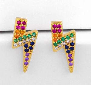 Boucles d'oreilles bijoux Zirconia Lightning Star Gold Color CZ Crystal Clips pas de boucles d'oreilles percées pour femmes bijoux f3w4