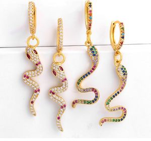Boucles d'oreilles bijoux zirconia serpent doré couleur cz CRING CRIPS EORTRE BOUCtes d'oreilles percées pour femmes bijoux GAW4