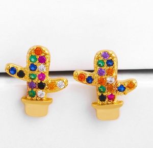 Boucles d'oreilles bijoux zirconia start gold couleur cz CZ Clips d'oreille sans boucles d'oreilles percées pour femmes bijoux A35U