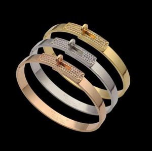 Bijoux H Lettre Rotary Boucle semi-diamant Bracelet Bracelet Femmes Kelly Gold Bracelet Diamond 289Y3704779