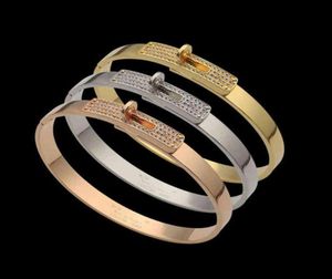 Bijoux H Lettre Rotary Boucle semi-diamant Bracelet Bracelet Femmes Kelly Gold Bracelet Diamond 289Y3100298
