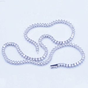 Bijoux de fabrication de bijoux Platinum Chain CZ Collier de tennis en diamant pour hommes et femmes