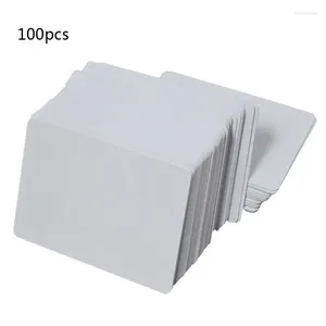Bolsas de joyería 100 unids Premium Blanco Inkjet Tarjetas de PVC Plástico Doble cara Impresión DIY Insignia