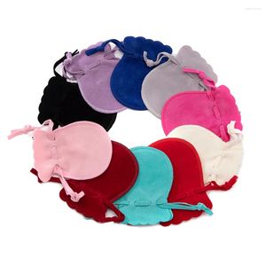 Pochettes à bijoux 10 pièces sac de gourde en velours avec cordon de serrage pour le stockage emballage accessoires fournitures petites entreprises pochette cadeau de fête de mariage