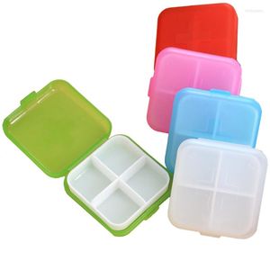 Pochettes à bijoux à 4 fentes, conteneur organisateur, boîtes en plastique, compartiment support de tablette, boîte d'emballage d'anneau de voyage