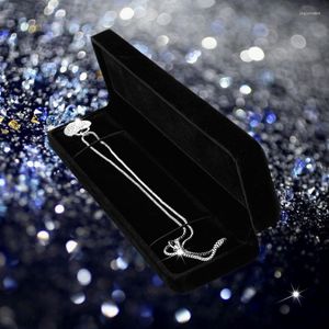 Sacchetti per gioielli F19D Velvet Gift Jewellery Watch Collana Bracciale Ciondolo Display Present Box
