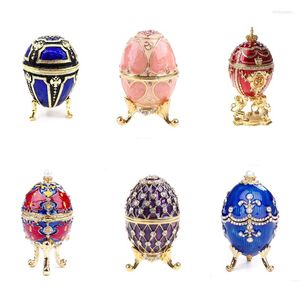 Pochettes à bijoux Fabergé-oeuf série de luxe peint à la main boîte à bibelots cadeau Unique pour pâques décor à la maison à collectionner
