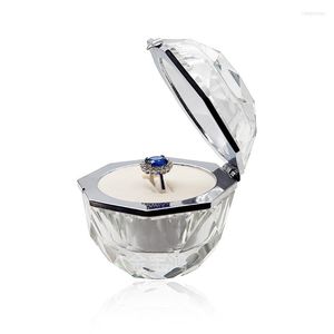 Pochettes à bijoux Top Grade Crystal Diamond Ring Box Creative Proposition Caractéristique Acrylique Cadeau