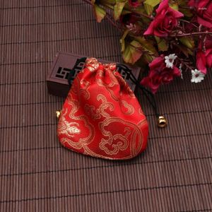 Pochettes à bijoux Pochette de voyage en soie traditionnelle Organisateur de sac de broderie chinoise classique