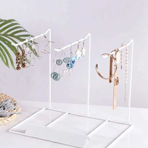 Jewelry Stand Creative Manager Metal Display Collier Rangement Boîte d'oreille Q240506
