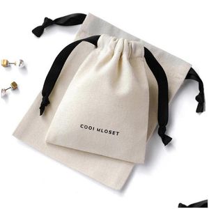Jewelry Stand Higher Quality Cotton Gift Bags 5X7Cm2X2.75 7X9Cm 11X14Cm 15X20Cm6X8In Makeup Dstring Pouches Drop Delivery Pac Dhgarden Dhh5B