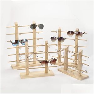 Porte-bijoux Mti Couches Bois Lunettes De Soleil Présentoir Étagère Lunettes Afficher Titulaire Pour Paires Lunettes Vitrine Drop 57 W2 Livraison Packa Dhbgu