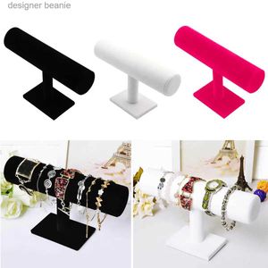 Jewelry Stand Single Tier Velvet Bracelet Chain T-Bar Rack Jewelry Hard Display Stand Holder Jewelry Organizer High Qualitydisplay StandL231120