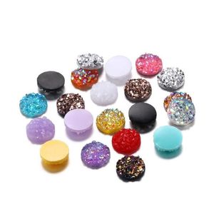 Bijoux d'emballage de plateau affichage bijoux50pcs / lot 8 mm Cabochons de résine mélange couleurs