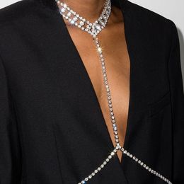 Bijoux accessoires de mariage, collier multicouche en strass, chaîne de taille, chaîne de corps sexy pour enterrement de vie de jeune fille