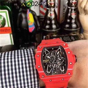 Jf RichdsMers Watch Factory Superclone Swiss Factory Tourbillon Movement Business Leisure Rm35-02 Mill Red Carbon Fiber Tape table