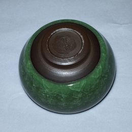 Jianzhan Green Ice Crack Cerámica Tenmoku Copas China Song Dynasty Style Tea Bowl Regalo Chawan para amigos