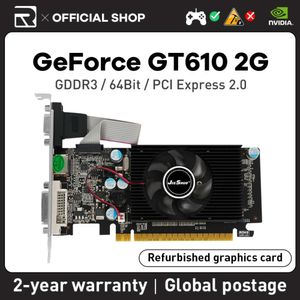 JIEHSUO NVIDIA GeForce GT 610 2GB affichage cartes VGA 2GB DDR3 64Bit cartes graphiques GT610 2G Support pour PC de jeu