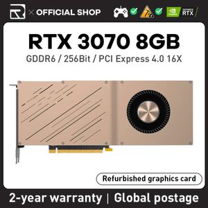 JIESHUO RTX 3070 8GB reacondicionamiento de turbina NVIDIA GPU GDDR6 256bit HDMI * 1 DP * 3 PCI Express 4,0x16 rtx 3070 8gb tarjeta de vídeo