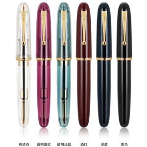 Jinhao 9019 stylo plume #8 Extra Fine plume moyenne grande taille stylo d'écriture de bureau en résine avec convertisseur d'encre haute capacité 240130